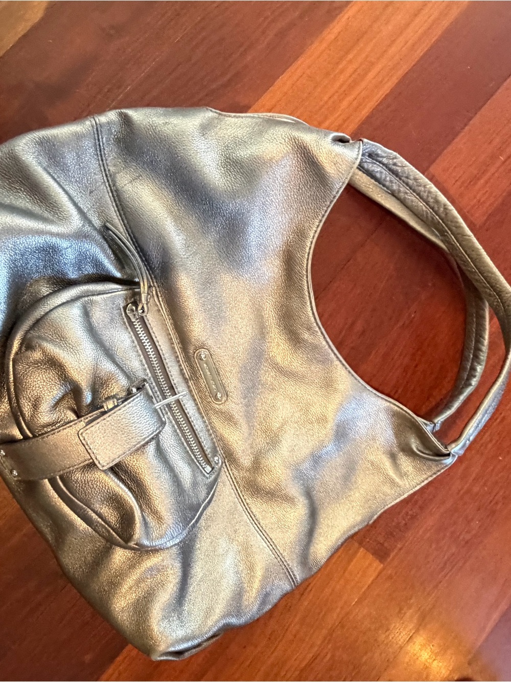 Michael Kors Metallic Silver Shoulder Bag